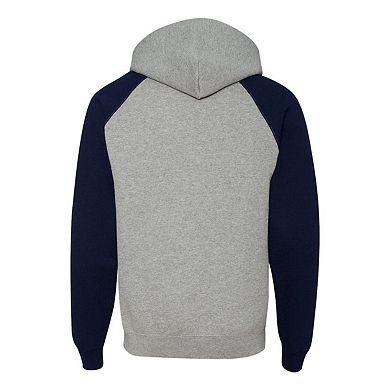 JERZEES Nublend Colorblocked Raglan Hooded Sweatshirt