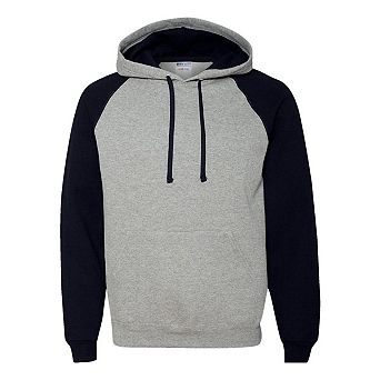 JERZEES Nublend Colorblocked Raglan Hooded Sweatshirt