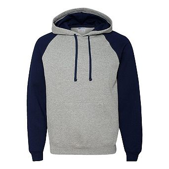 JERZEES Nublend Colorblocked Raglan Hooded Sweatshirt