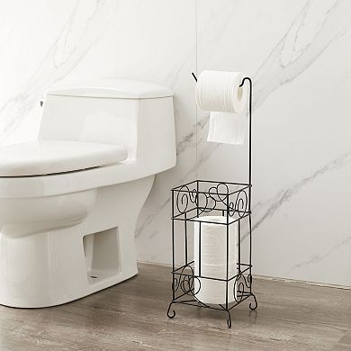 FC Design Toilet Paper Holder Stand Stack up to 3 Rolls