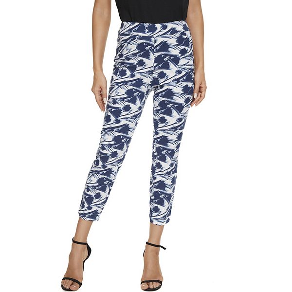 FC Design Floral Blue Womens Capri Pants High Waisted Capris for Women