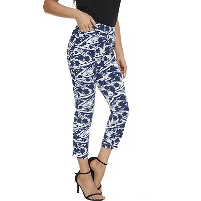 FC Design Floral Blue Womens Capri Pants High Waisted Capris for Women Casual Summer Plus Size