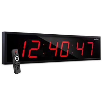 Ivation 72 in Large Digital Wall Clock, LED Digital Clock with Timer and Alarm