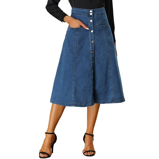 Kohl's denim 2025 midi skirt