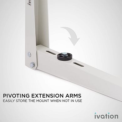 Ivation Split Air Conditioner Mounting Bracket, Universal Wall Mount Unit Support Brackets 440lb Max