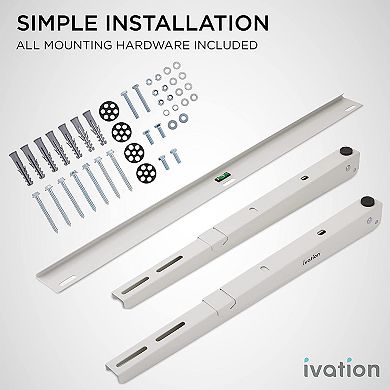 Ivation Split Air Conditioner Mounting Bracket, Universal Wall Mount Unit Support Brackets 440lb Max