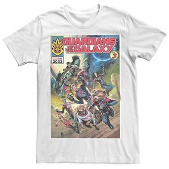 Big & Tall Marvel Guardians Of The Galaxy Vol. 3 Action Comic Cover Graphic Tee