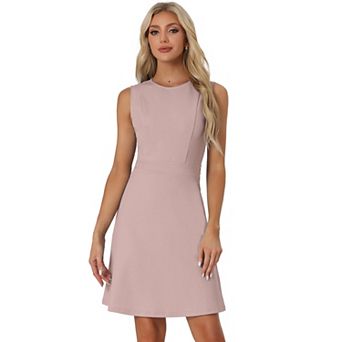 Women's Work Solid Color Sleeveless A-line Flared Dresses