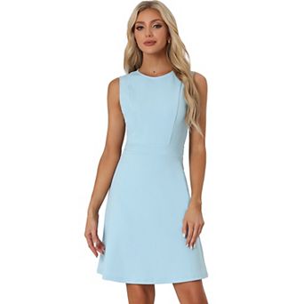 Women's Work Solid Color Sleeveless A-line Flared Dresses