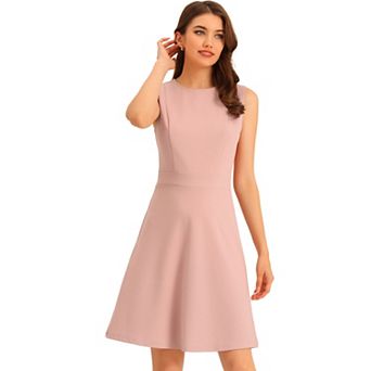 Women's Work Solid Color Sleeveless A-line Flared Dresses