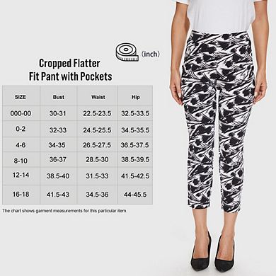 FC Design Floral Black Womens Capri Pants High Waisted Capris for Women