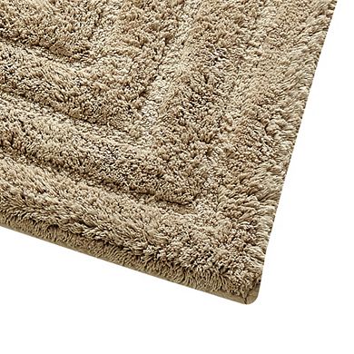 Knightsbridge Diagonal Racetrack 100% Cotton Reversible Bath Rug