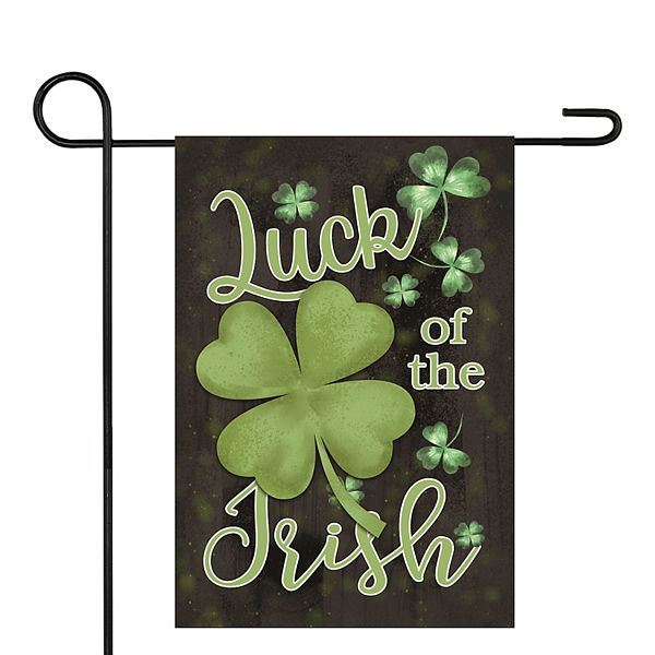 Luck of the Irish Shamrock Outdoor Garden Flag 12.5