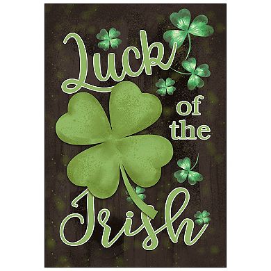Luck of the Irish Shamrock Outdoor Garden Flag 12.5" x 18"