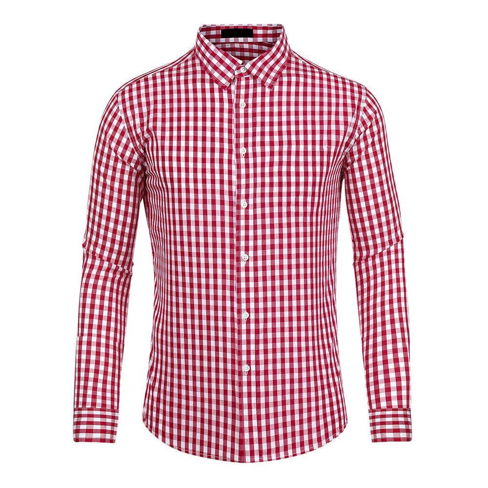 mens plaid dress shirts long sleeve Men's TEK Western Brown Flannel Shirt A thoughtfully crafted collection of classic menswear Men's Ely Cattleman Long Sleeve