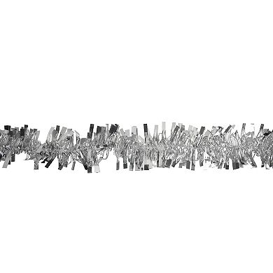 50' x 3" Silver Boa Wide Cut Tinsel Christmas Garland - Unlit