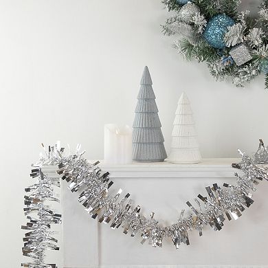 50' x 3" Silver Boa Wide Cut Tinsel Christmas Garland - Unlit