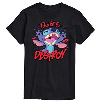Disney's Lilo & Stitch Big & Tall Built To Destroy Graphic Tee