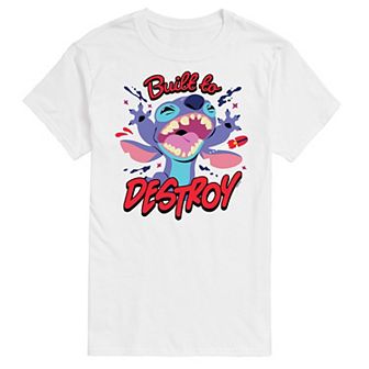 Disney's Lilo & Stitch Big & Tall Built To Destroy Graphic Tee