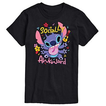 Disney's Lilo & Stitch Big & Tall Socially Awkard Graphic Tee