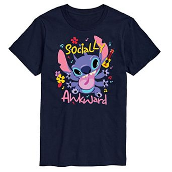 Disney's Lilo & Stitch Big & Tall Socially Awkard Graphic Tee