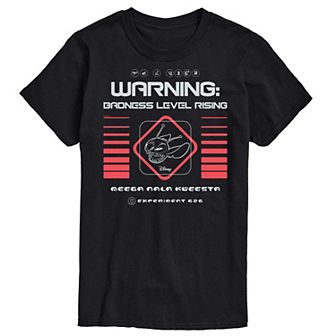 Disney's Lilo & Stitch Big & Tall warning Graphic Tee