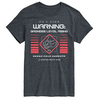 Disney's Lilo & Stitch Big & Tall warning Graphic Tee