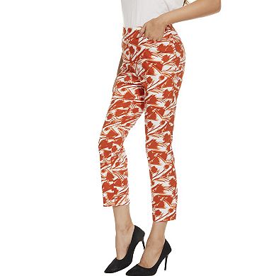 FC Design Floral Orange Womens Capri Pants High Waisted Capris for ...