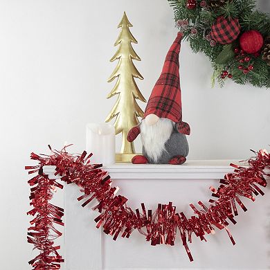 50' x 3" Red Boa Wide Cut Tinsel Christmas Garland - Unlit