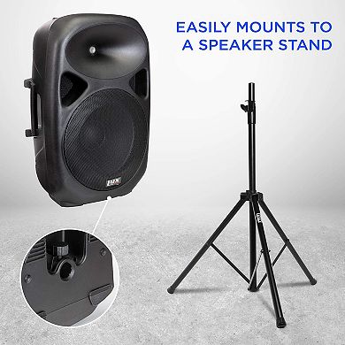 LyxPro 15" Passive DJ PA Speaker System, Portable PA Speakers with Multiple Connections