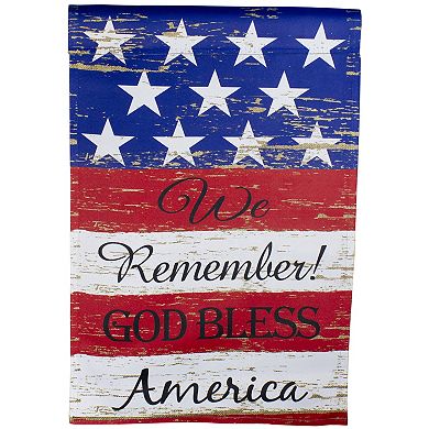 We Remember! Patriotic Americana Outdoor Garden Flag 12.5" x 18"
