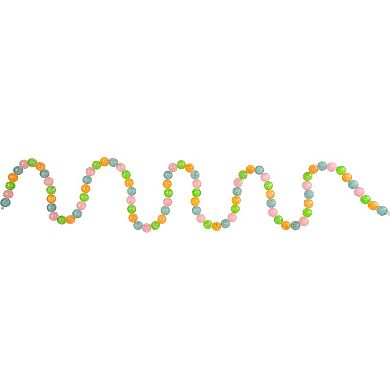 6ft Pastel Faux Candy Christmas Garland - Unlit