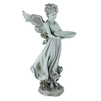 17.75" Joseph’s Studio Inspirational Angel Decorative Outdoor Bird Feeder Garden Statue