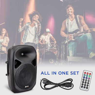 LyxPro 12" Active PA Speaker System, Portable Active Bluetooth Speaker w/Equalizer