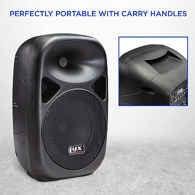 LyxPro 8" Active PA Speaker System, Portable Active Bluetooth Speaker w/Equalizer