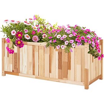 Jumbl Garden Bed, 48x20x20” Wooden Flower & Herb Planter Box