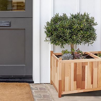 Jumbl Garden Bed, 48x20x20” Wooden Flower & Herb Planter Box