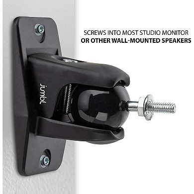 Jumbl Speaker Wall Mount Brackets, Pair of 2 Stainless Steel Brackets Mounts