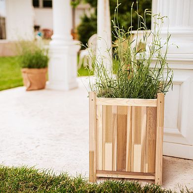 Jumbl Garden Bed, 20x16x18” Wooden Flower & Herb Planter Box
