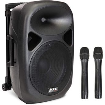 LyxPro 12" Battery Powered PA Speaker System, Portable Active Bluetooth Speaker w/Equalizer