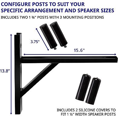 LyxPro Speaker Wall Mount Brackets, Professional PA Speakers Mount (Set of 2)