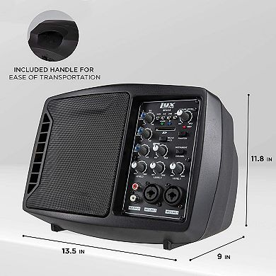 LyxPro 5.5" Small Active PA Speaker, Class-D Amplifier 3, Channel Mixer 3, Phatom Power
