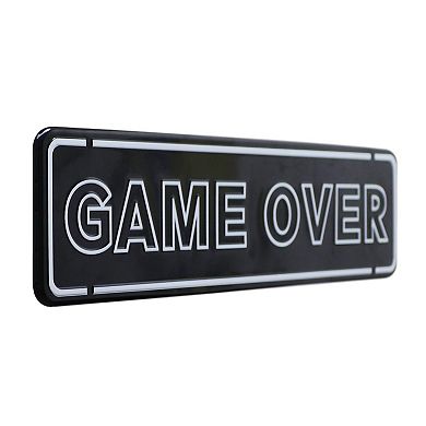 Game Over Metal Wall Decor