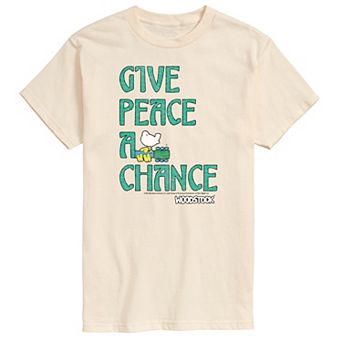 Men's Woodstock Give Peace A Chance Graphic Tee