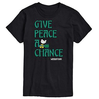 Men's Woodstock Give Peace A Chance Graphic Tee
