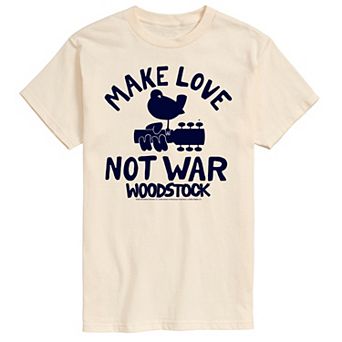 Men's Woodstock Make Love Not War Graphic Tee