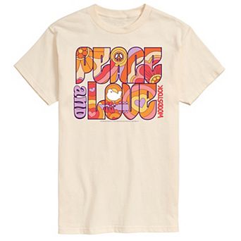 Men's Woodstock Peace And Love Graphic Tee