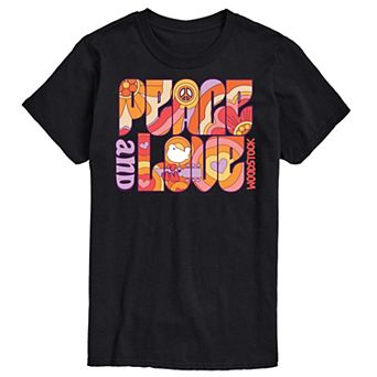 Men's Woodstock Peace And Love Graphic Tee