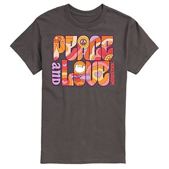 Men's Woodstock Peace And Love Graphic Tee
