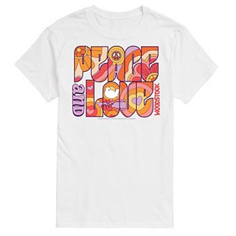 Men's Woodstock Peace And Love Graphic Tee